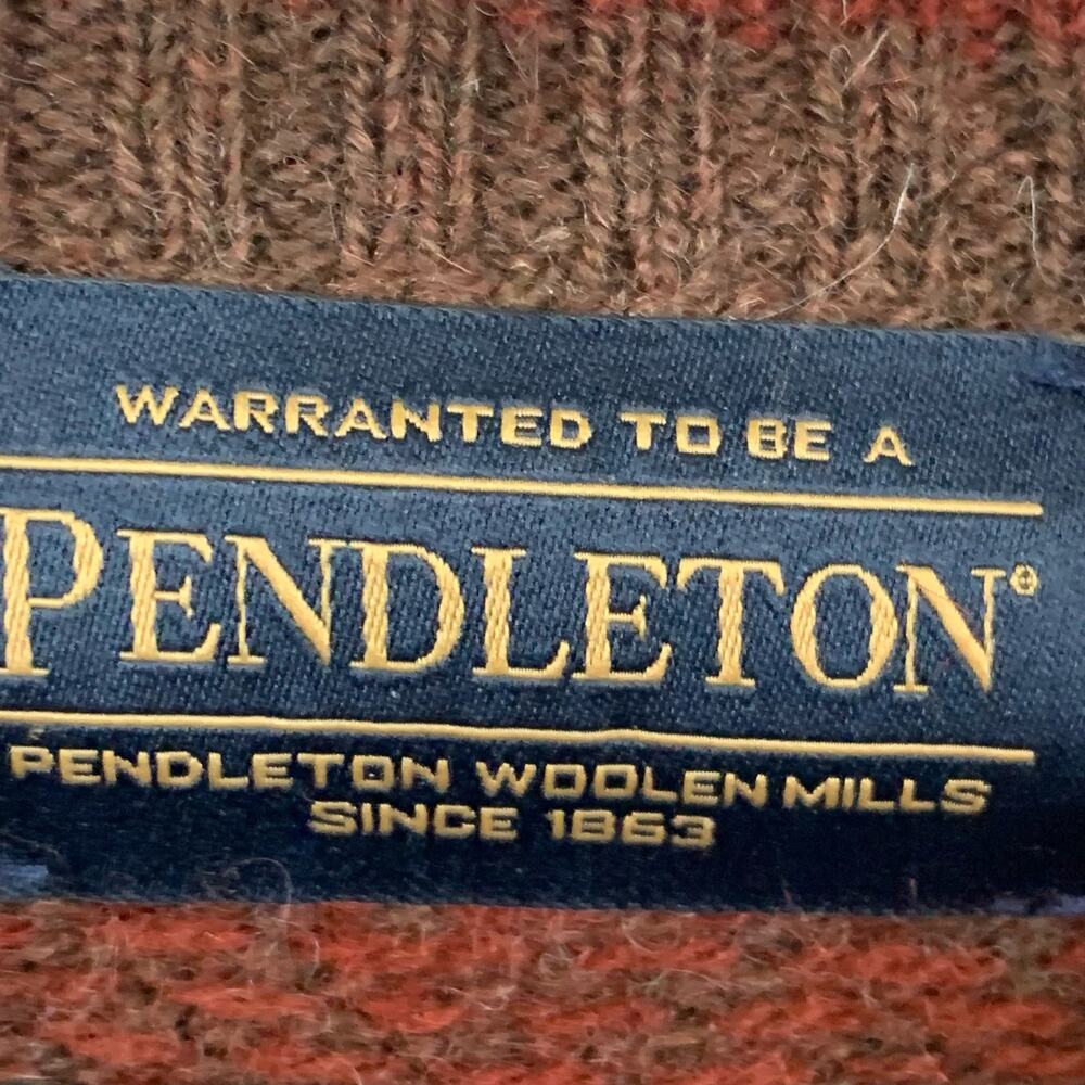 Pendleton Sweater Cardigan Men Medium Brown Shetl… - image 5